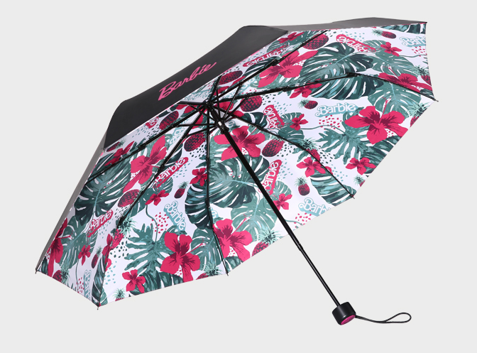 雨傘 芭比雨傘白底夏花