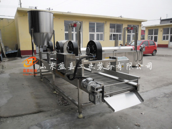 盈嘉雞肉制品油炸流水線 電加熱油炸流水線