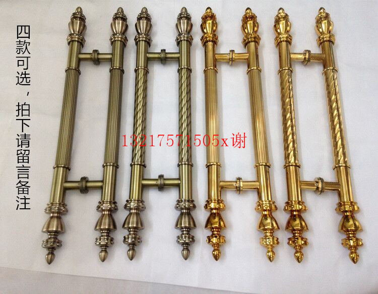 豪華酒店裝飾鈦金拉絲大門拉手