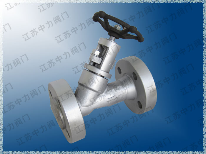 不銹鋼高壓法蘭Y型截止閥