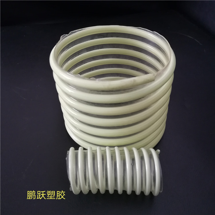TPU塑筋增強(qiáng)軟管120mm廣東TPU塑筋螺旋軟管價(jià)格@防靜電塑筋管批發(fā)鵬躍塑膠軟管