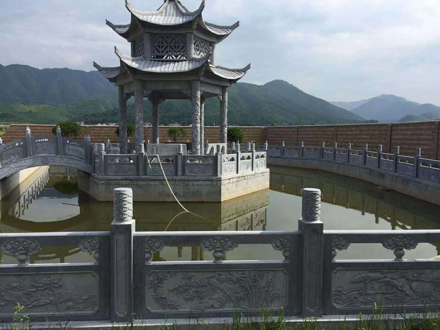 涼亭戶外別墅樓頂天臺遮陽復古 花園設計庭院簡易四角青石亭子 涼亭青石涼亭 葡萄架