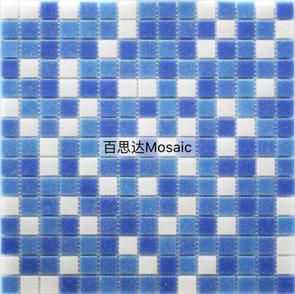 泳池馬賽克佛山泳池馬賽克廠家：供應(yīng)泳池磚游泳池磚藍(lán)色陶瓷馬賽克水晶馬賽克