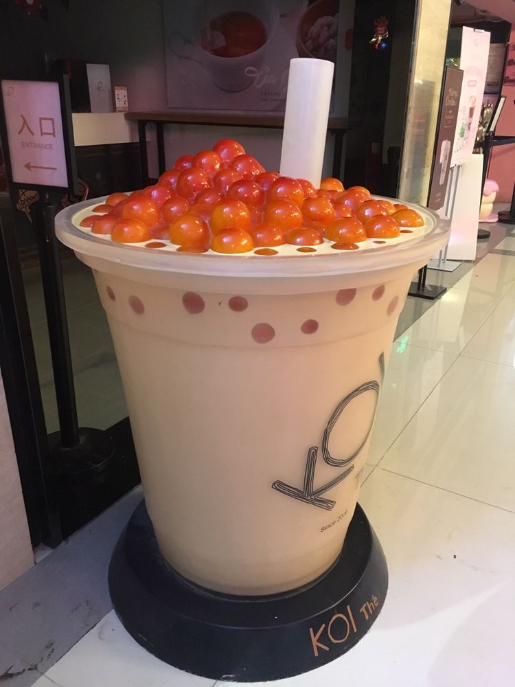 東莞玻璃鋼奶茶杯雕塑造型奶茶店雕塑裝飾品