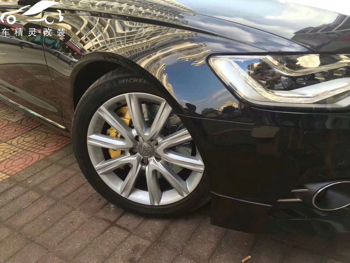 [全國(guó)剎車改裝]奧迪A6l升級(jí)Brembo大六AP剎車AMG剎車卡鉗改裝 Brembo鮑魚剎車
