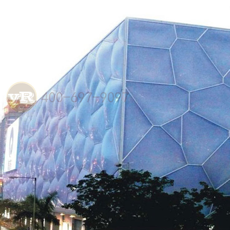 水立方ETFE充氣膜結構建筑工程氣枕膜結構泡泡水立方建筑夜景圖