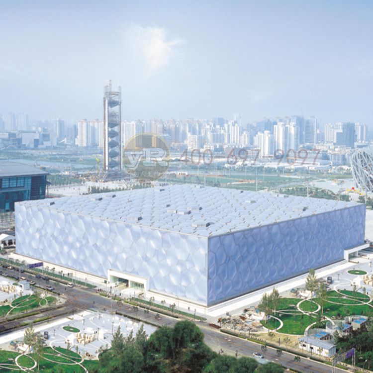 水立方ETFE充氣膜結構建筑工程氣枕膜結構泡泡水立方建筑夜景圖