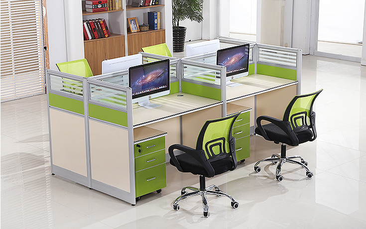 廠家直銷辦公桌椅簡約現(xiàn)代辦公家具職員桌屏風(fēng)辦公桌4人位卡座