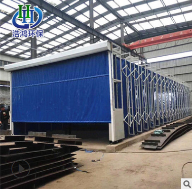 廠家直銷電動(dòng)折疊伸縮打磨房軌道式噴漆房 環(huán)保移動(dòng)式伸縮噴漆房