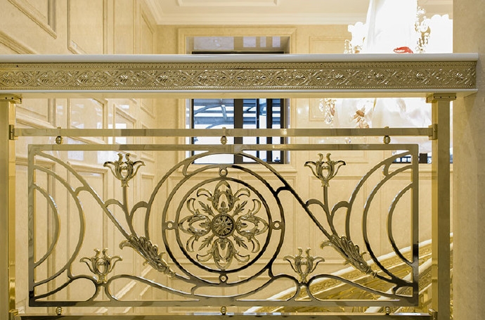 不銹鋼玫瑰金樓梯護欄