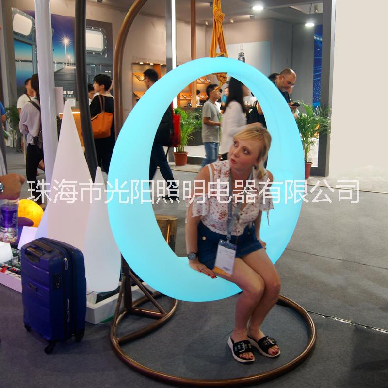 LED遙控發(fā)光秋千吊床椅戶外秋千吊椅陽臺庭院裝飾公園游樂設(shè)施 吊籃秋千