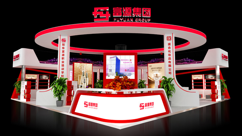 路維展示設(shè)計 紅色元素展臺設(shè)計 供你欣賞！