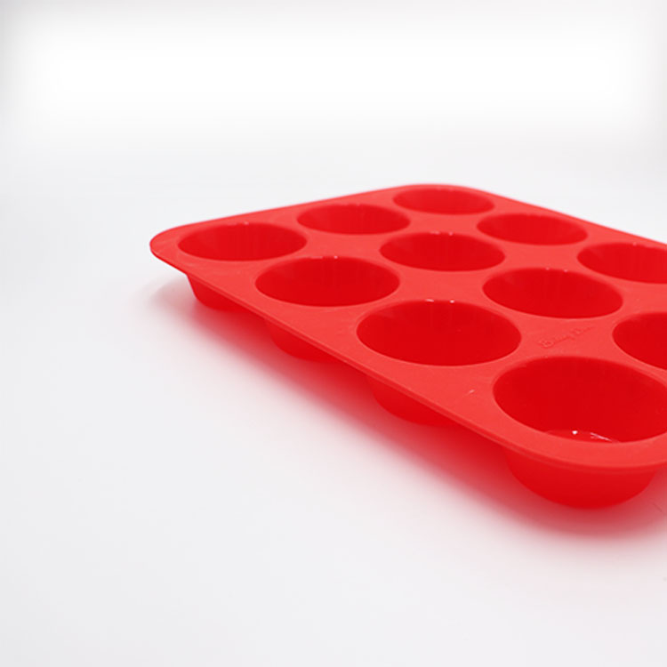 食品級(jí)鉑金硅膠面包模具 透氣8穴圓形DIY烘焙蛋糕烘焙模具