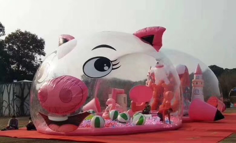 新款粉色豬豬樂園出租萌寵豬豬島出