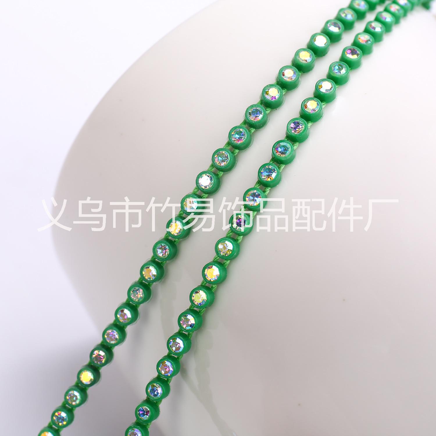 廠家直銷 3.3MM線鉆排鉆 8號(hào)AB彩單排線鉆 多色加密環(huán)保 服裝輔料