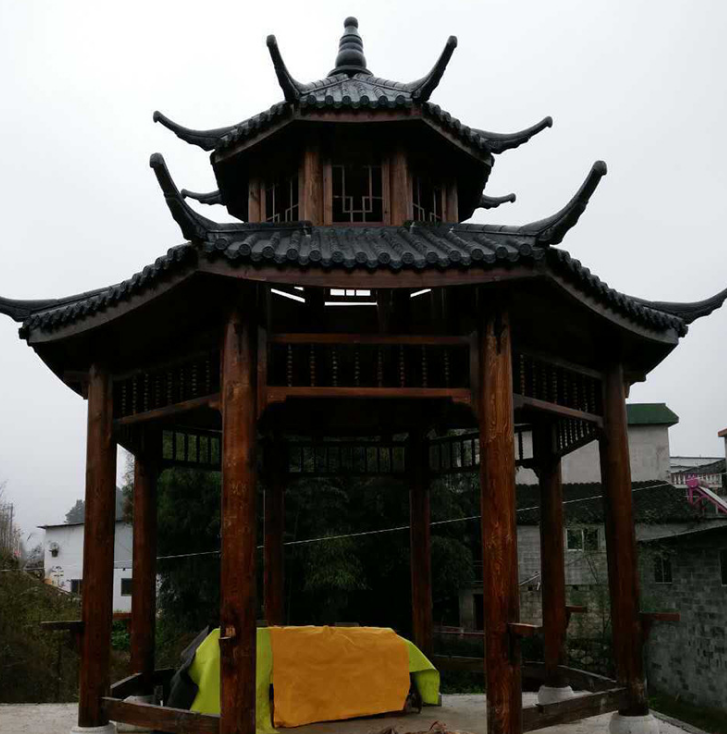 定制歐式防腐木涼亭 木質(zhì)四角/六角/八角涼亭定制 八角古建亭