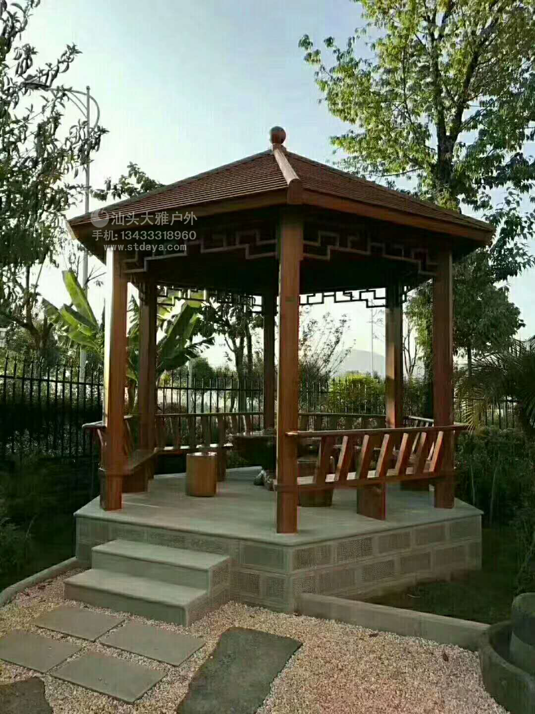 潮州涼亭 潮州中式?jīng)鐾?別墅花園涼亭 仿木涼亭