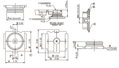微型射頻連接器818000500電連射頻測試座