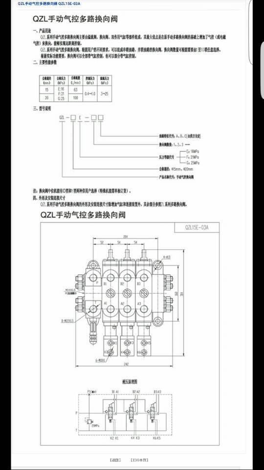 QZL20-OQ氣控液壓多路閥手動(dòng)氣控多路閥