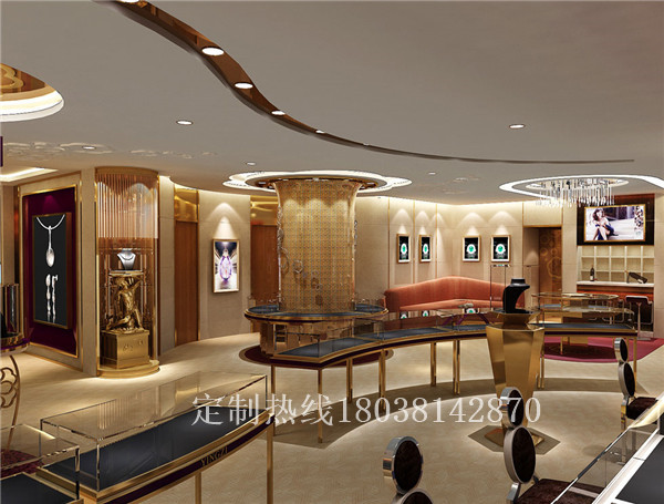 不銹鋼珠寶展示柜櫻姿珠寶展柜設(shè)計(jì)效果圖