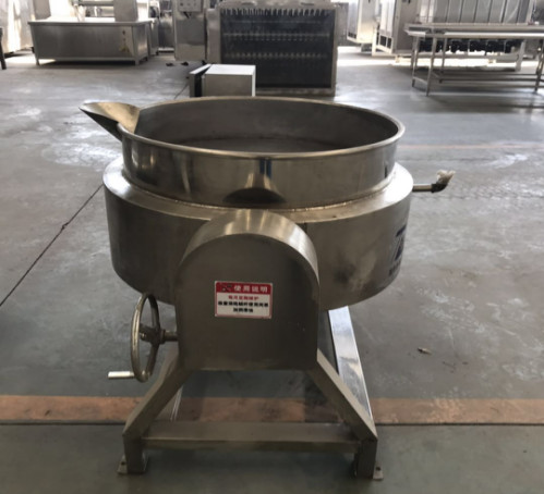 電加熱攪拌夾層鍋 煮鍋 炒鍋 全不銹鋼材質(zhì)可傾式帶攪拌電加熱夾層鍋