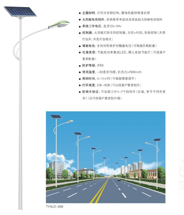 新疆新農(nóng)村太陽能路燈6米30W