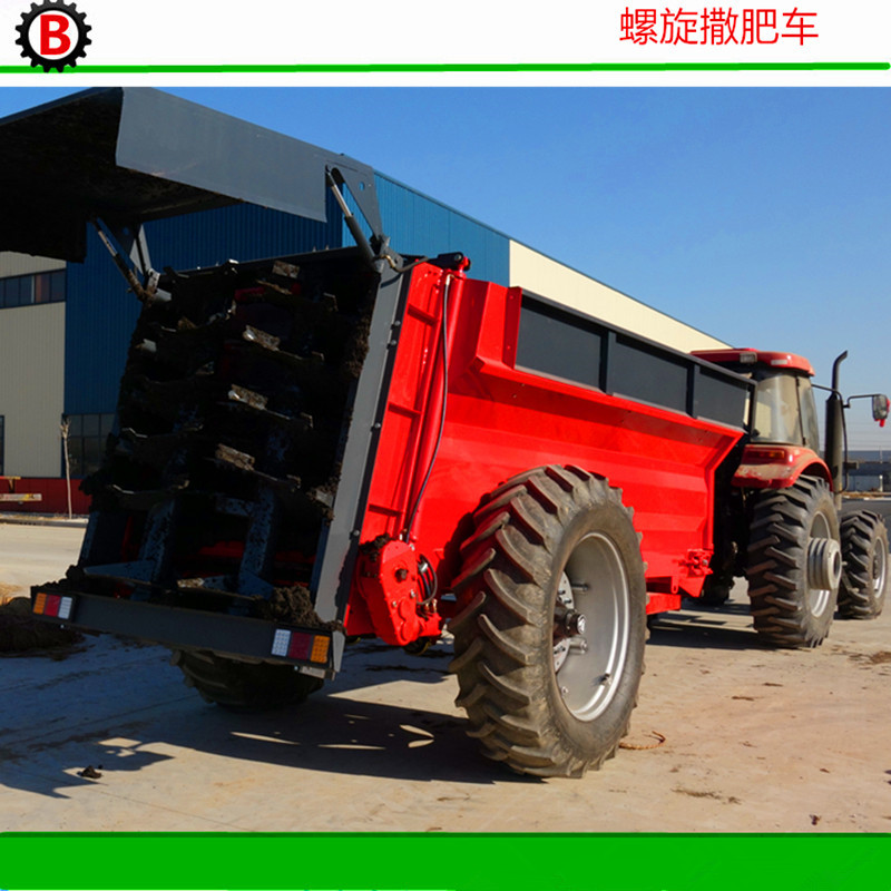 供應(yīng)撒肥車雙豎螺旋撒肥車，吉林水稻有機(jī)肥施肥機(jī)，農(nóng)家肥拋灑機(jī) 10方螺旋撒肥車