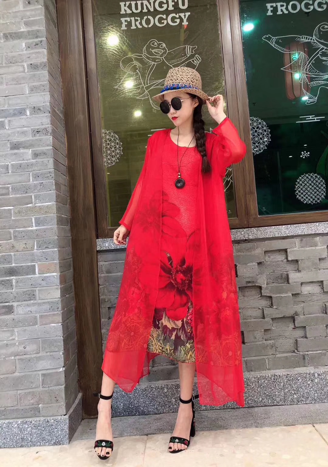 香云紗連衣裙19夏折扣走份批發(fā)*折扣批發(fā)