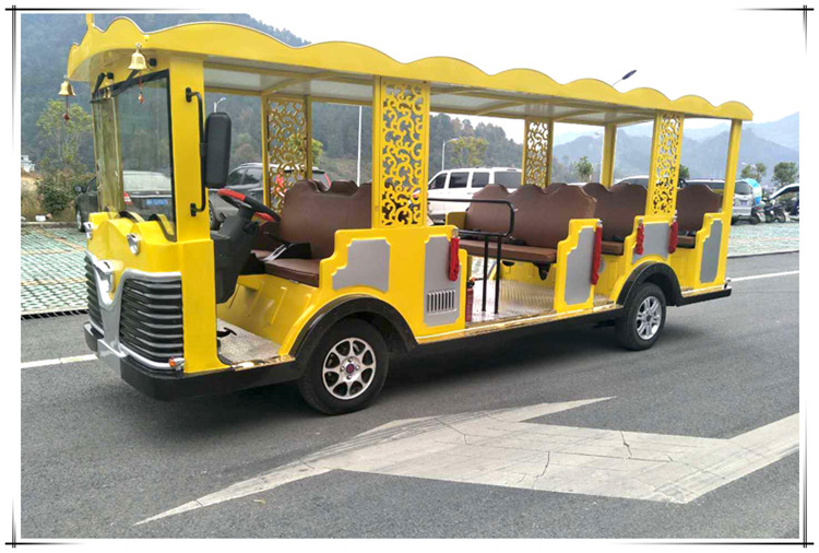 新款旅游觀光車湖南廠家14座叮當(dāng)車景區(qū)旅游觀光電瓶車