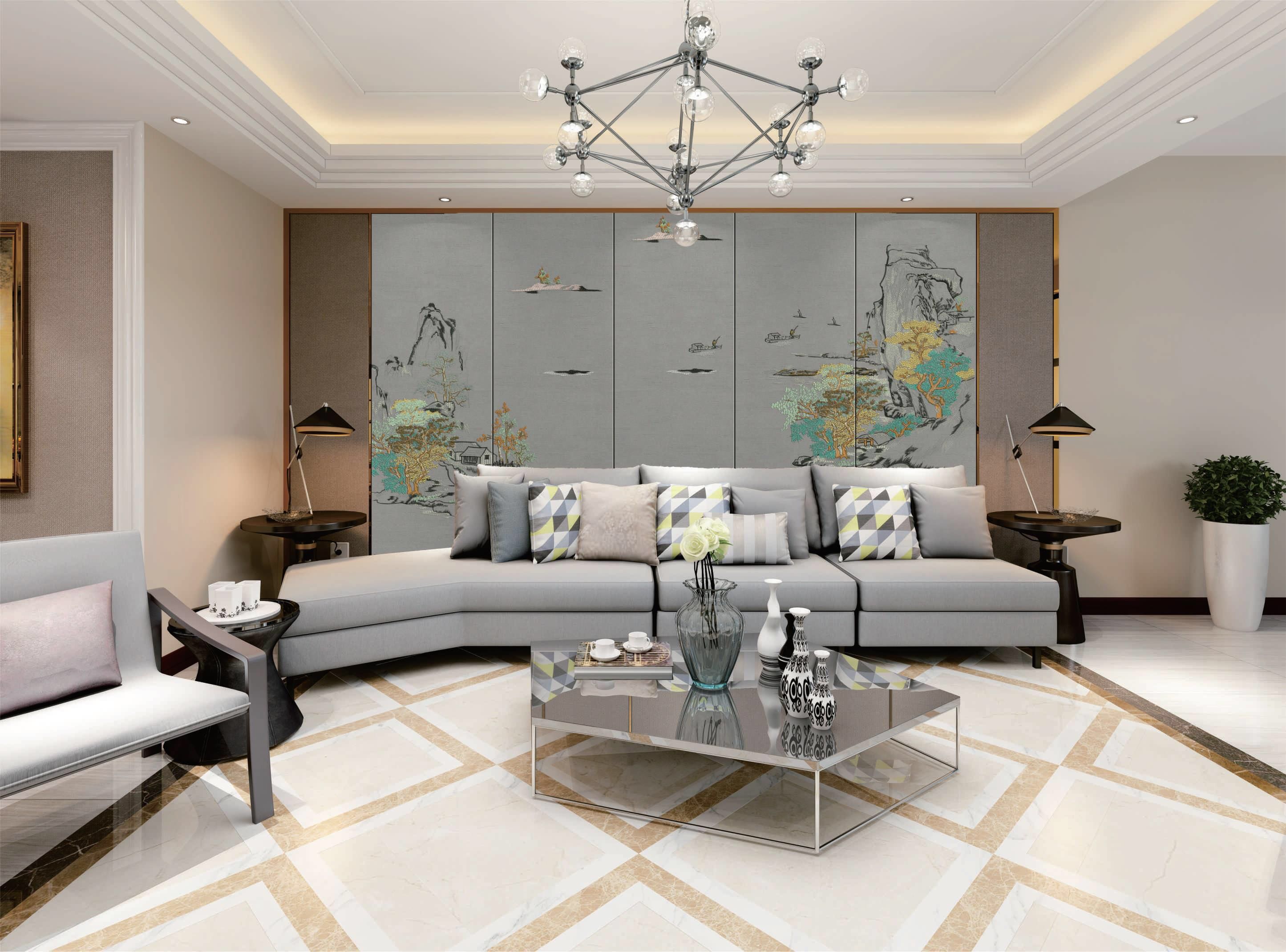 新中式刺繡硬包客廳電視背景 輕奢刺繡浮雕硬包背景墻  刺繡硬包刺繡墻布皮雕廠家 刺繡硬包刺繡皮雕浮雕廠家