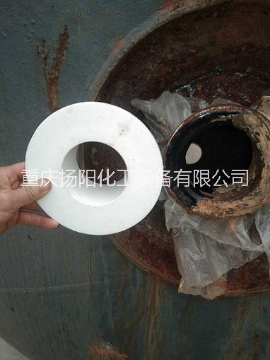 重慶麻柳嘴搪玻璃搪瓷反應釜管口維修，搪瓷設備進料口、放料口維修