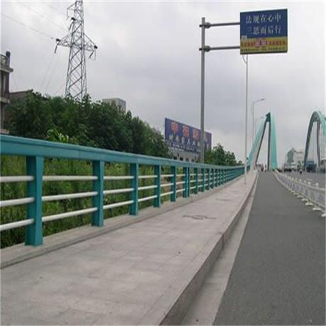 生產加工Q345鍍鋅噴塑欄桿 熱鍍鋅道路護欄 梁柱式金屬橋梁護欄 橋梁欄桿
