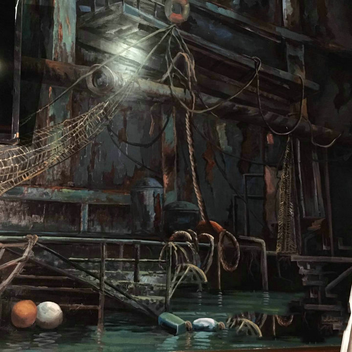 別墅壁畫墻體彩繪大型壁畫油畫游樂場墻繪3D立體畫4D墻貼