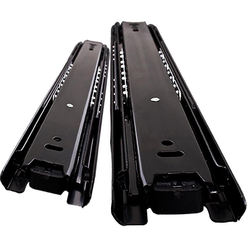 二節(jié)抽屜導軌抽屜滑軌靜音鋼珠靜音阻尼抽屜滑軌直線滑道三節(jié)滑軌