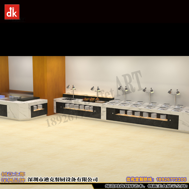 dk酒店布菲臺設計 迪克現(xiàn)代人造石自助餐臺廠家直銷