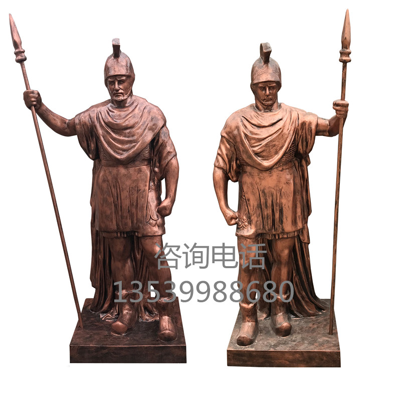 廣場(chǎng)古希臘羅馬武士|賓館酒店入口仿銅人物雕塑|古羅馬雕塑擺件 古希臘羅馬雕塑