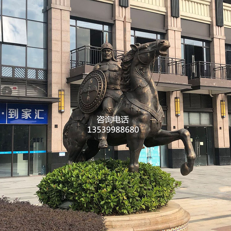 城市廣場(chǎng)古希臘騎士擺件|古羅馬騎士人造石雕|建筑入口武士雕塑