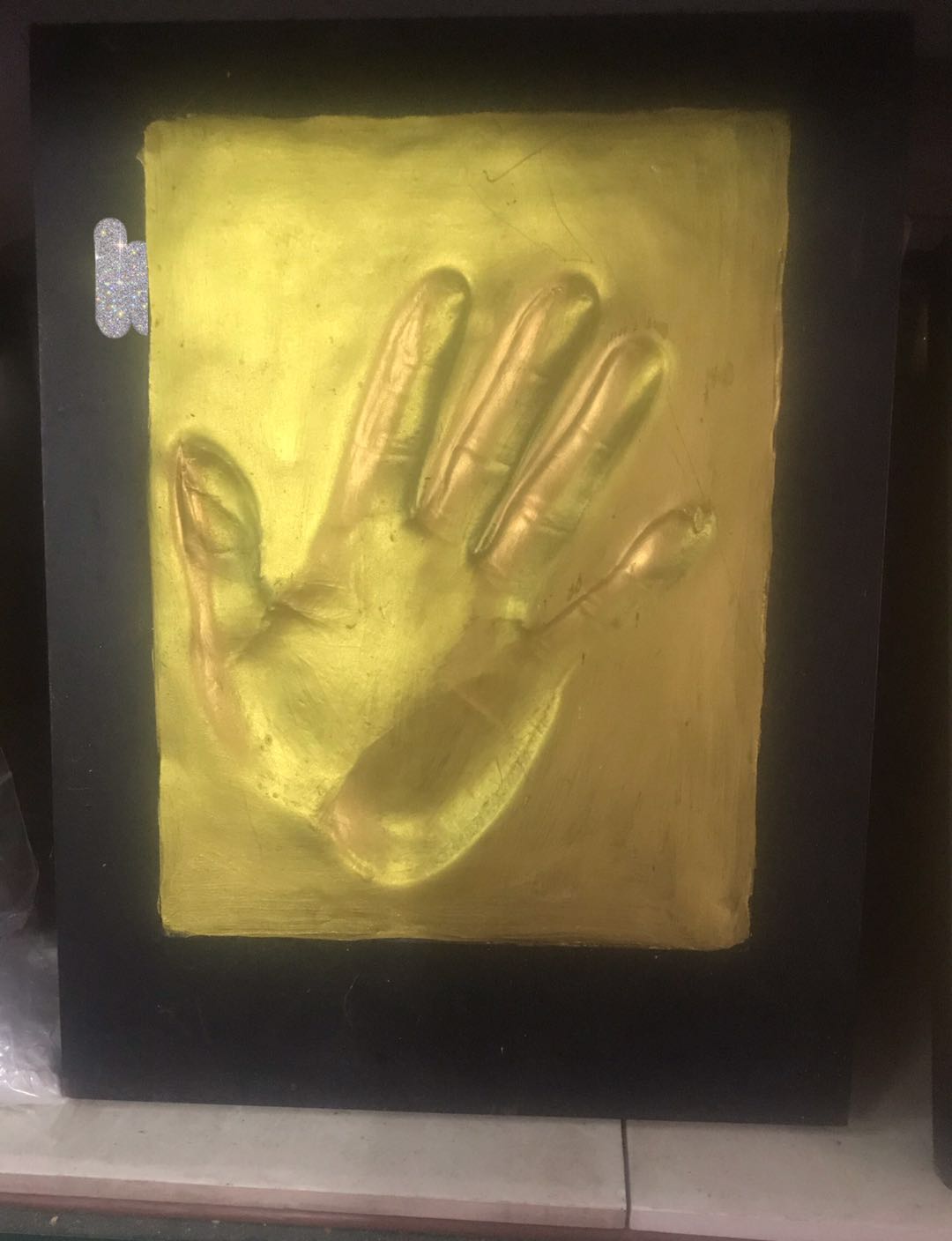 手印泥商務(wù)活動(dòng)簽到禮物 公司年會(huì)活動(dòng)禮品手印泥 普通相框+黑色