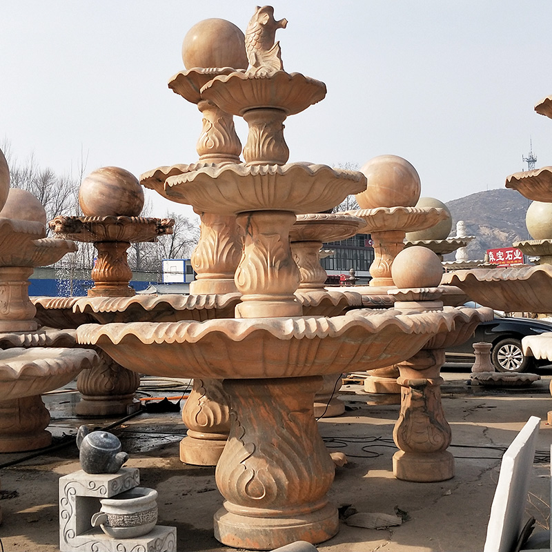 石雕噴泉水球流水噴泉石噴泉庭院流水?dāng)[件噴泉雕塑