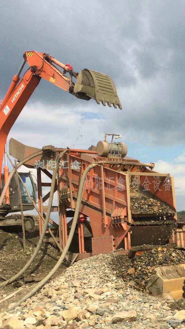 砂金礦選礦設(shè)備，旱地選金設(shè)備，河道淘金船，大溜，日處理量5000方，廠家直銷(xiāo)