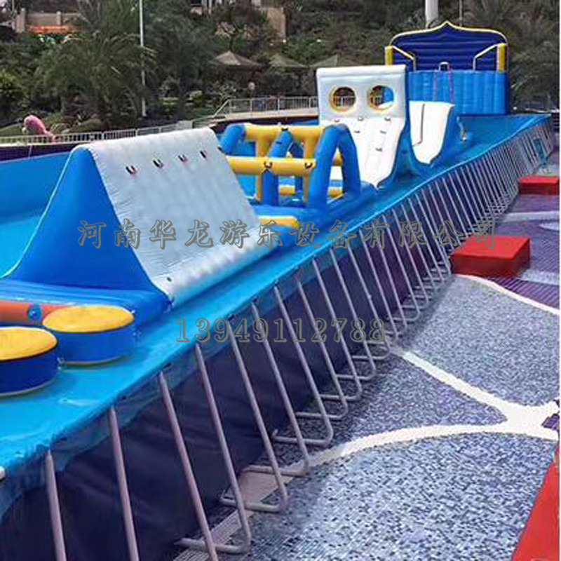 千陽縣充氣水池支架水池水上樂園水滑梯廠家定制