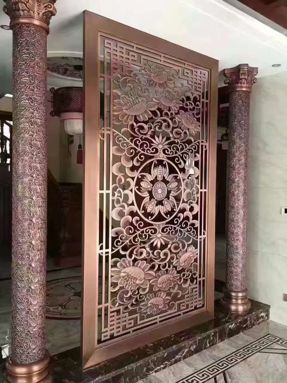 玄關(guān)歐式不銹鋼屏風(fēng)