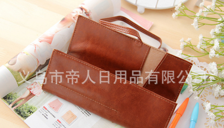 韓國(guó)創(chuàng)意文具袋批發(fā) 暮光之城pu皮卷筆袋批發(fā) 義烏帝人筆袋廠家