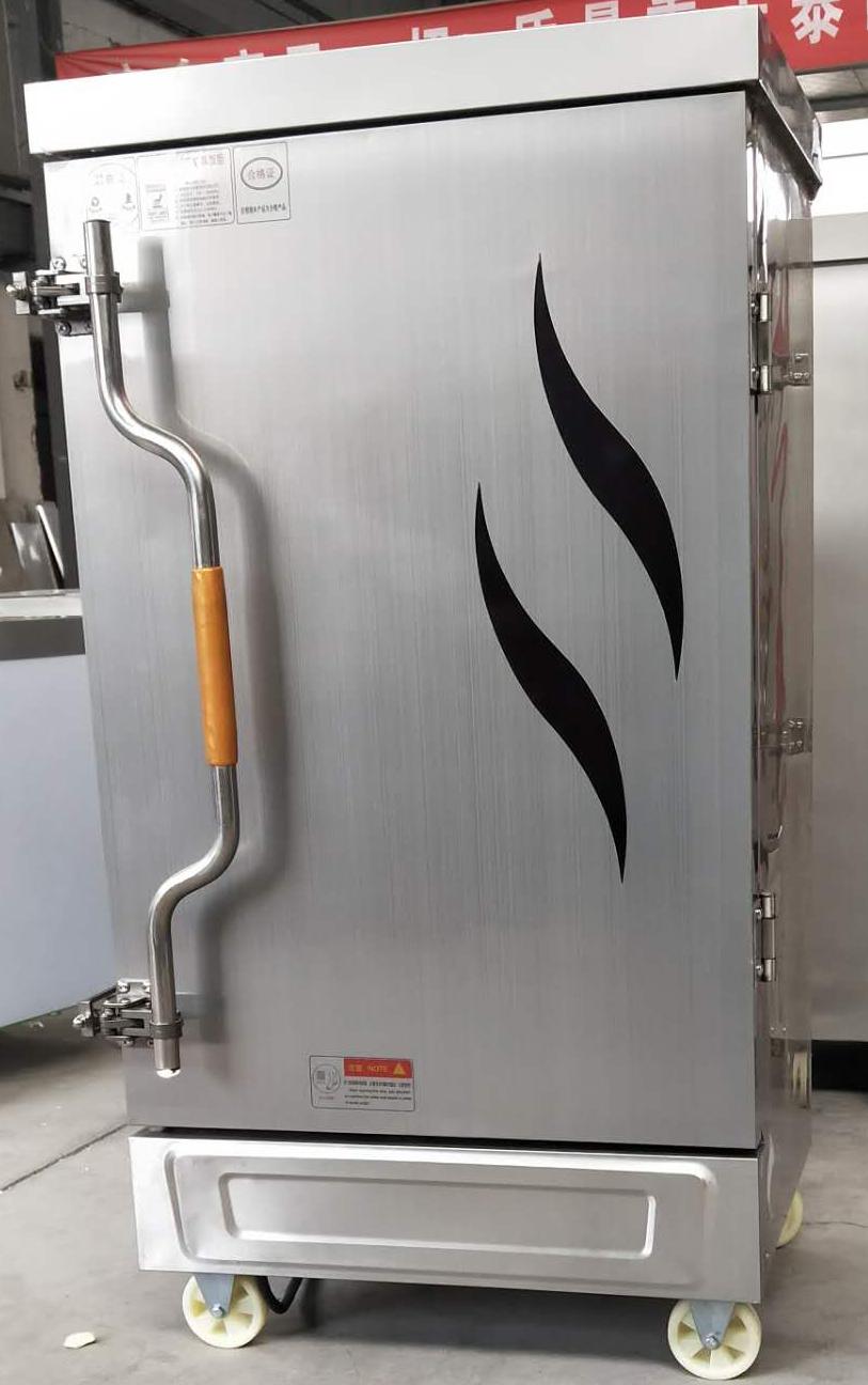 山東商用電汽蒸飯機(jī)供貨商，無指紋電熱蒸飯車批發(fā)價(jià)格，商用4盤6盤8盤蒸飯車，電蒸箱燃?xì)庹麸垯C(jī).