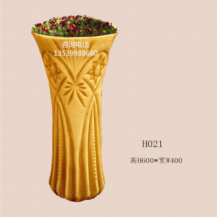 東南亞風(fēng)格人造石材花缽|園林景觀綠化石雕花盆|人造砂巖花缽容器