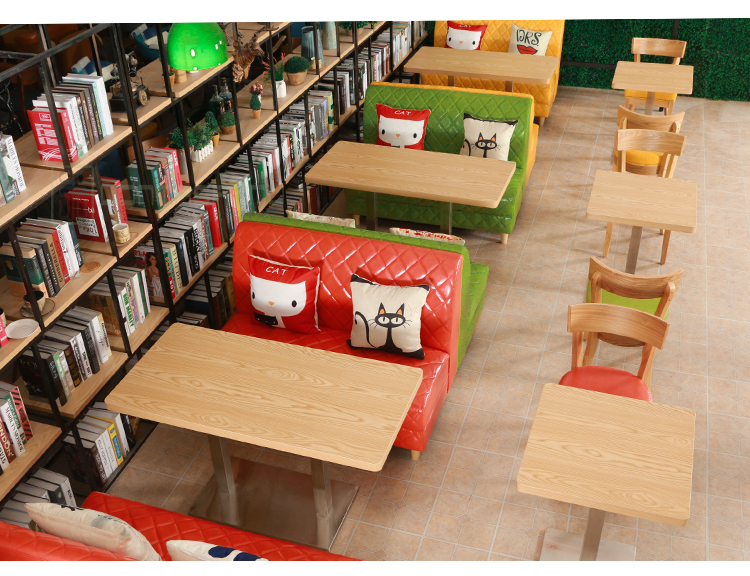廠家直銷(xiāo)簡(jiǎn)約卡座沙發(fā)奶茶店飲品店餐飲快餐小吃店甜品店漢堡店卡座可定制  卡座沙發(fā)餐廳甜品店皮藝卡座直卡