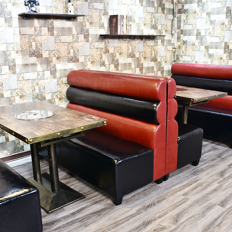 廠家直銷串串香火鍋小吃店火鍋店沙發(fā)卡座可定制 卡座沙發(fā)火鍋店餐廳皮卡座