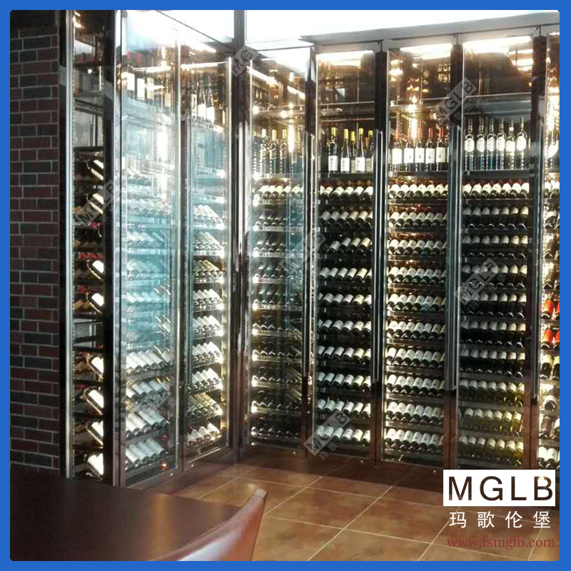 高端定制 不銹鋼酒柜酒架定制 恒溫酒柜定制