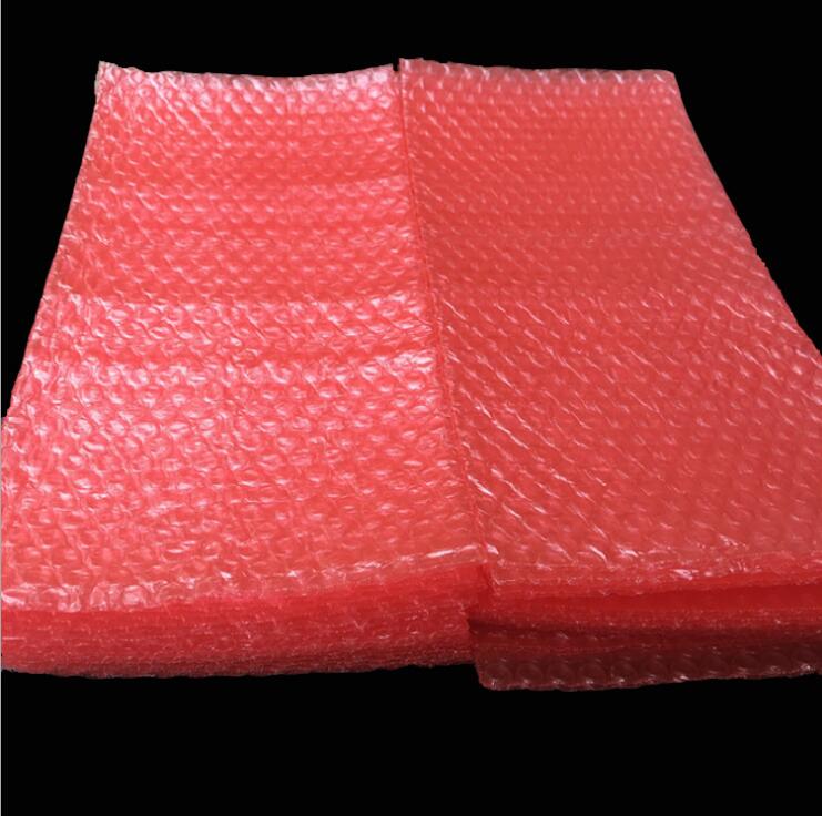 東莞雙面紅色防靜電氣泡袋批發(fā)價(jià)格，加厚防震氣泡袋，防靜電氣泡袋
