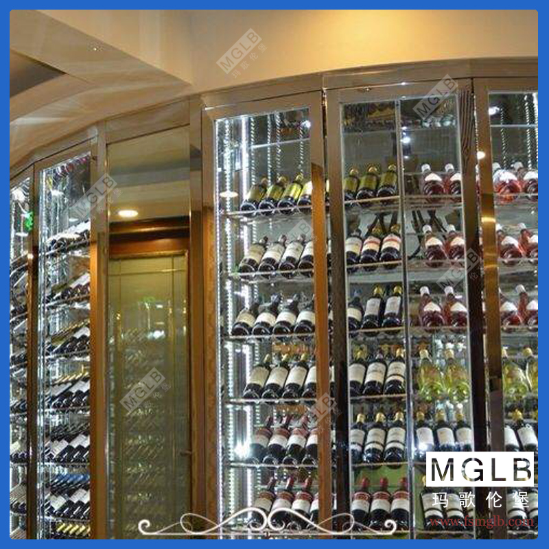 高端定制 不銹鋼酒柜酒架定制 恒溫酒柜定制